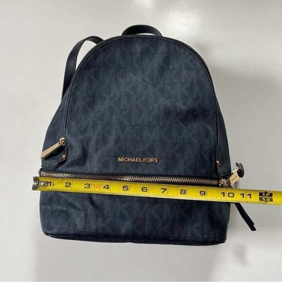 Michael Kors Rhea Medium Blue Logo Backpack - Picture 14 of 15